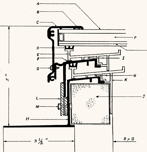 Flat Glass Operable Self-Flashing Skylight spec diagram